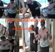 Sexgeiles-Bi-Paar – Euter mit Kabelbinder abgebunden.