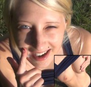 Sexy-Women-Live - Outdoor-Blow am Waldweg