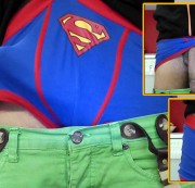SkaterboysocksXL - Beule in Superman Boxershorts