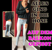 SkinnyBitch99 – Ups Auf dem Balkon gepisst – Wieder in der gleichen Jeans ….