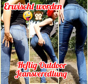 Sunny-Sin – Erwischt worden beim Heftigen Outdoor Jeans Piss