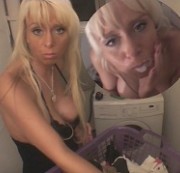 Sweet-Steffi - Gesichtsbesammung! Freund m. Schwester fickt mich in der Waschküche!