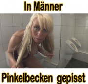 Sweet-Steffi - ins Männer  Pinkelbecken gepisst