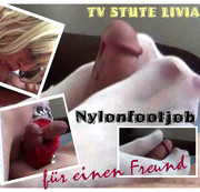 TVStuteLivia - Nylonfootjob für einen Freund