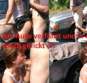 Teen-Lari - Am Auto verführt und Anal durchgefickt!