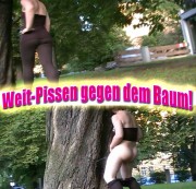 Teen-Lari - Weit-Pissen gegen den Baum...!