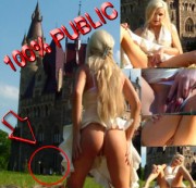 VanessaKiss - WICHSEN VOR DEM SCHLOSS - 100% PUBLIC