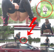 VanessaKiss – PISSEN AUF DEM AUTODACH NEBEN E.ANGLER