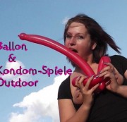 ViolettaAngel - Ballon & Kondom Soiele outdoor / PUBLIC