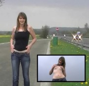 WetExplosion - Titten-Flash an der Autobahn A81