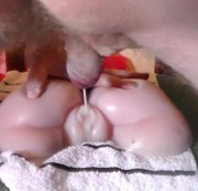 WorldOfJen – John is Fucking a Fake Pussy and Cums on it
