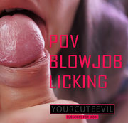 YourCuteEvil – Langsam morgens spielen Blowjob und Zunge, lecken Frenulum, Nahaufnahme, POV