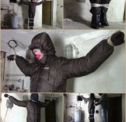 bondageangel - My amateur bondage, April 5, 2020: Cellar bondage in down jacket