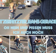 devil-sophie – Mit zerfetzen Jeans geradelt – oh nein und pissen muss ich auch :O