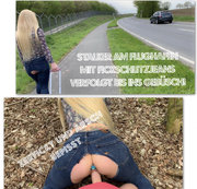 devil-sophie – Stalker am Flughafen – mit Fickschlitzjeans verfolgt bis ins Gebüsch ! Zerfickt und Arsch bepisst :)