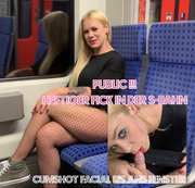 devil-sophie – PUBLIC – Heftiger Fick in der S-Bahn – Cumshot Facial bis ans Fenster