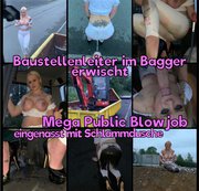 devil-sophie – Baustellenleiter im Bagger erwischt – Mega Public Deepthroat piss und Einnässung mit Schlammdusche :
