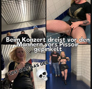 devil-sophie – Heftig Geil Public Auf dem Konzert dreist vor den Männern vors Pissoir gepinkelt – ups das war geil