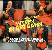 devil-sophie - Mitten in der Bahn - Becher befüllt und im Ticketautomaten entleert - wer zieht das nächste Ticket?
