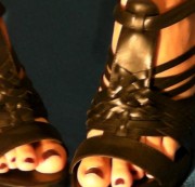 fetishalina - Anziehen - Jeans +High Heels