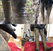 greenboots99 - I play in muddy rubber riding boots and wetsuit and cum
