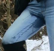 heelqueen - nasse jeans,schnee und gummistiefel