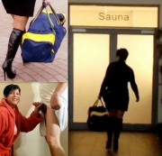 heels-and-more - Userschwanz in der Sauna geblasen