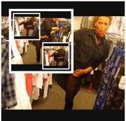 herrinsamira - Pissen im Kleidergeschäft (public)Nyloncatsuit+rote nägel