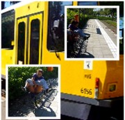 herrinsamira - Frech an der Tramhalte abgepisst( public)