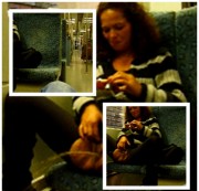 herrinsamira - Gelber Pissstrahl in Berliner S-Bahn