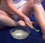 hotwifejolee – Shaving my sexy legs and putting on my white stockings
