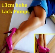 ladygaga-heels - 13cm hohe Lack Pumps