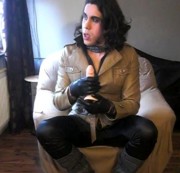 lederlover666 - lederhure TV saugt dildo deepthroat II boots