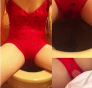 nylonpipi1980 - Lycra Badeanzug Pipi Nylon