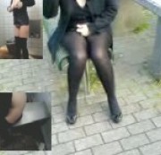 nylonwife - Handyvideo - Parkplatz pinkelpause