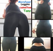nylonwife - Microfaser Leggins Cameltoe Tanz
