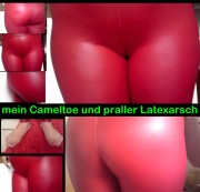 nylonwife - Mein roter Cameltoe und praller Latexarsch- transparent