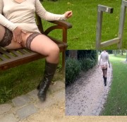 schmunzelpaar – Park spazieren und was gezeigt