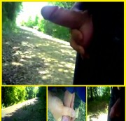 schwanzspiel - Spaziergang mit harten Schwanz