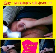 schwanzspiel - Gay Handjob - 40jährigen Schwanz im Auto abgewichst