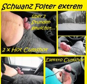 schwanzspiel - Schwanz Folter - Eichel Vibrationen im Auto
