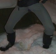 triefendevotze - bei -10 Grad, Outdoor in Leggins gepisst