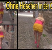 vanessasilver - Ohne Höschen in der City